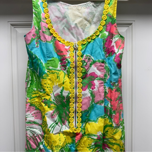 Lilly Pulitzer DELIA Shift Dress SHORELY Blue Big Flirt Pink Green Blue size 8 - Picture 10 of 16